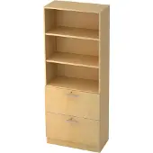 Hjh OFFICE PRO SIGNA G 7300 RE - Esdoorn Hoogte van de map | 5 OH Kast met ophangsysteem ( afsluitbaar) Rail handvat (kunststof)