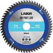 Labor HM cirkelzaagblad hout 216x30x2,2mm 60T
