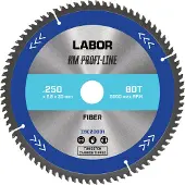 Labor HM cirkelzaagblad glasvezel 250x30x2,8mm 80T