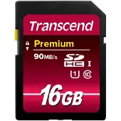 Transcend TS16GSDU1 SDHC Premium Class 10 UHS-I geheugenkaart, 16 GB, UHS-I