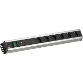 Bachmann stekkerdoos 6xCEE7/3 1xGVS-Plus 1xschakelaar 2,0m
