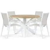 Lifestyle Garden Furniture Lifestyle Fiora/Wellington 120 cm dining tuinset 5-delig