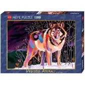 Heye Puzzle Puzzel Night Wolf - 1000 stukjes - Mysterieuze afbeelding van wolf in de nacht