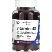 Nutricost , Kids, Vitamin D3, Leeftijd 4+, Gemengde vijgen, 62,5 mcg (2,500 IU), 120 Gummies