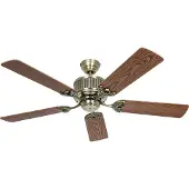 CasaFan Plafondventilator ECO ELEMENTS, eiken/messing, Ø 132 cm, stil ELEMENTS, hout donker, Woon-/ Eetkamer, Hout