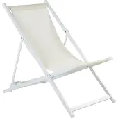 Beliani LOCRI II - Strandstoel - Wit/Beige - Polyester
