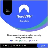 NordVPN Complete - 1 jaar cyberveiligheid VPN, PW, Cloud [1 jaar]
