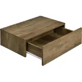 En.casa Wandplank met lade zwevend 46x30x15 cm houtkleurig