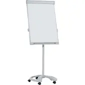 Franken Flipchart Mobil Deluxe (b x h) 67 cm x 95 cm Lichtgrijs Incl. opbergbakje, Afwisbaar, In hoogte verstelbaar, Beschrijfbaar, Magneetband, Incl.