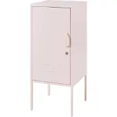 En.casa Nachtkastje Hausjärvi 82x35x35 cm staal roze []