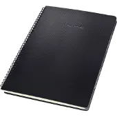 Sigel spiraal notitieboek - Conceptum - A4 - zwart - hardcover - 160 pagina's - geruit - incl. tabbladen - 80 grams papier - SI-CO840