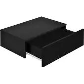 En.casa Wandplank met lade zwevend 46x30x15 cm zwart glanzend