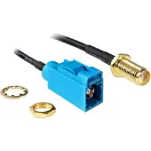 DeLOCK WiFi-antenne Verlengkabel [1x SMA-bus - 1x SMBA-(FAKRA) Z bus] 0 mm Zwart