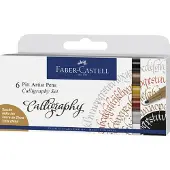 Faber-Castell kaliegrafie pen - tekenstift - Pitt Artist Pen - kalligrafie set - 6-delig - FC-167506
