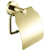 Guido Gusto Wc-rolhouder mat goud Rond met klep