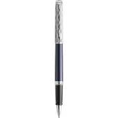 Waterman Hémisphère rollerbalpen | Metaal-blauwe lak met palladium detail | Gebeitelde dop | met geschenkdoos