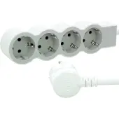 Legrand 694561, 3 meter, voor binnengebruik, hoekig, grijs, wit, 4 AC-uitgangen, 618 gram