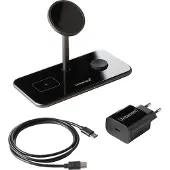 Intenso 7410810 MB13 3in1 Induktive Ladestation schwarz, 15 Watt