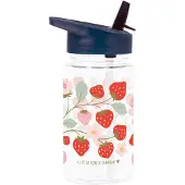 A Little Lovely Company Drinkfles m. Rietje - 450 ml - Aardbei - - OneSize - Drinkflessen