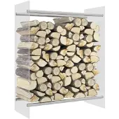vidaXL Haardhoutrek 80x35x100 cm gehard glas transparant