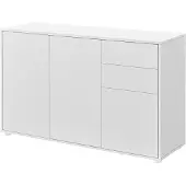 En.casa Commode Paarl druk en open 74x117x36 cm wit mat