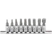 Bgs Bit-Einsatz-Satz 6,3 mm (1/4") Innensechskant 3/32" - 3/8" Zollgrössen 9-tlg.