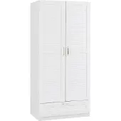 En.casa Kledingkast Finning 176x80x52 cm met 1 lade wit []