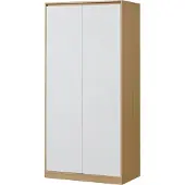 En.casa Kledingkast Bastheim 176x80x52 cm eiken en wit