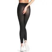 Falke Cotton Touch eenkleurig katoen legging dames zwart - maat S-M