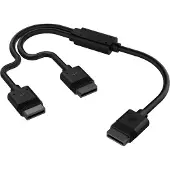 Corsair iCUE LINK kabel, 1x 600mm Y-kabel met rechte connectoren, zwart, Modding verlichting
