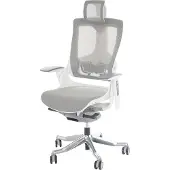 MCW Bureaustoel MERRYFAIR Wau 2, bureaustoel draaistoel, bekleed/mesh, ergonomisch ~ wit-grijs