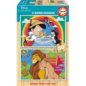 Educa Disney: De Koning der Leeuwen, Pinokkio, puzzel, 2x50 stukjes.