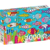 Enjoy Puzzle Patterned Fishes Puzzel (1000 stukjes)