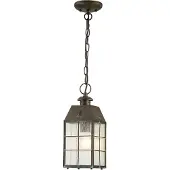 HINKLEY Buiten hanglamp Nantucket, zwart, 1-lamp dimbaar, zwart, Messing, Antiek