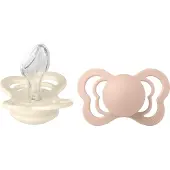 BIBS - Pacifier Couture 2 PACK - Ivory/Blush - Size 2