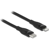 DeLOCK Data and charging cable USB Type-C to Lightning for iPhone, iPad and iPod black 2 m MFi