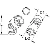 Ks Tools 9174855 9174855 Twaalfkant Verwisselbare kop 14 mm 14 mm 3/8 (10 mm)