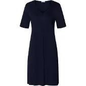 Hanro Nachthemd ' Cotton Silk ' donkerblauw