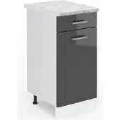 Vicco R-Line Keukenonderkast – 40 cm, WB Marmer Antraciet Hoogglans