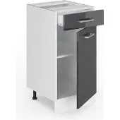 Vicco R-Line Keukenonderkast – 40 cm, WB Eik Antraciet Hoogglans