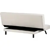 Beliani LEEDS - Slaapbank-Wit-Polyester