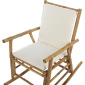 Beliani FRIGOLE - Schommelstoel - Lichte houtkleur - Bamboehout