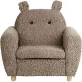 Beliani MARIBO - Kinderfauteuil - Bruin - Bouclé