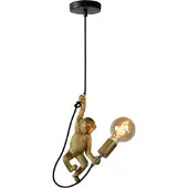 Lucide Hanglamp Extravaganza Chimp Zwart Goud E27
