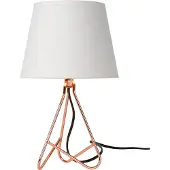 Lucide Schemerlamp Gitta koper met witte kap