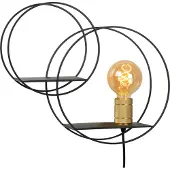 Lucide Wandlamp Circle - Zwart - E27