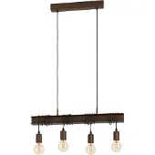 Eglo Townshend 4 Hanglamp - E27 - 70 cm - Bruin