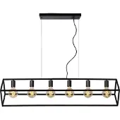 Lucide FABIAN - Hanglamp - 6xE27 - Zwart