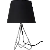 Lucide Schemerlamp Gitta chroom met zwarte kap