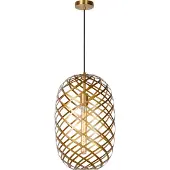 Lucide WOLFRAM - Hanglamp - Ø 32 cm - 1xE27 - Mat Goud / Messing